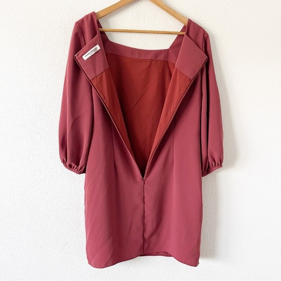 Amanda Uprichard Walsh Square Neck Mini Dress in Mauve Pink - Picture 11 of 12